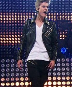 Song All Around The World Justin Bieber Biker Jacket