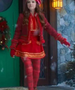 Noelle Anna Kendrick Red Shearling Jacket