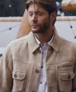 Jensen Ackles Big Sky Sheriff Beau Arlen Beige Suede Leather Jacket