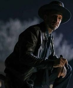 Sheriff Wilkins Devil in Ohio Black Leather Jacket