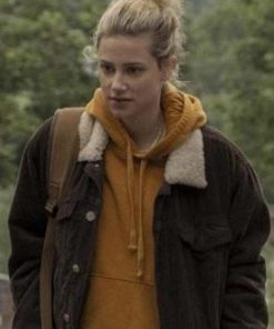 Lili Reinhart Chemical Hearts Grace Town Brown Shearling Jacket