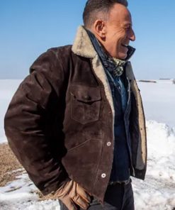 Bruce Springsteen Jeep Ad Leather Shearling Jacket