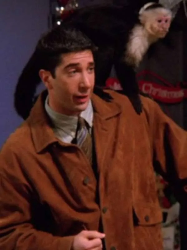David Schwimmer Friends Ross Brown Suede Leather Jacket Friends David Schwimmer Suede Leather Jacket
