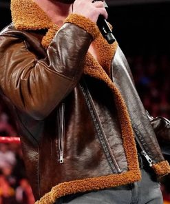 Dean Ambrose Shearling Leather Jacket