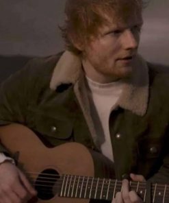 Afterglow Ed Sheeran Green Shearling Jacket