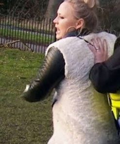 TV Series Emmerdale Tracy Metcalfe Faux Shearling Fur Jacket