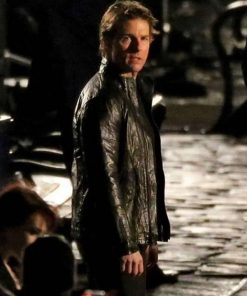 Ethan Hunt Mission Impossible 5 Tom Cruise Black Leather Jacket