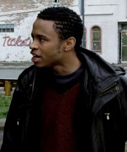 Wink 8 Mile Eugene Byrd Brown Hooded Leather Jacket