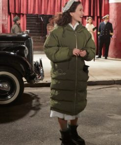 Santa Evita Eva Perón Green Puffer Coat