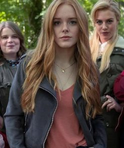 Abigail Cowen Fate The Winx Saga Black Leather Jacket