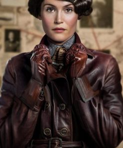 The King’s Man Polly Brown Leather Coat