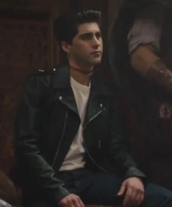 Crash Ghosts 2021 Black Leather Biker Jacket