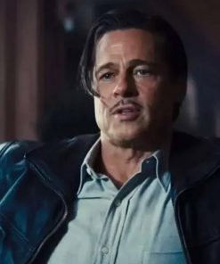 Babylon Brad Pitt Black Leather Jacket