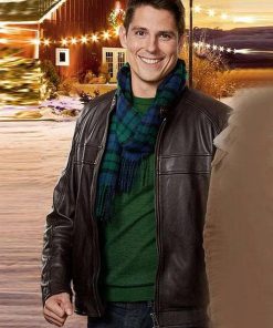 Sean Faris A Veteran’s Christmas Brown Leather Jacket