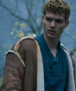 The Wheel Of Time Josha Stradowsk Brown Shearling Leather Long Coat