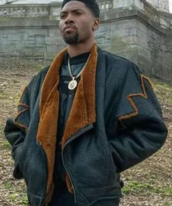 Marvin Thomas Power Book III Brown Shearling Jacket