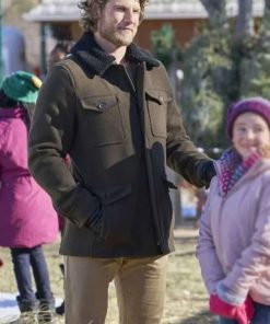 Project Christmas Wish Travis Van Winkle Green Shearling Jacket