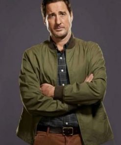 Luke Wilson TV Series Stargirl S02 Green Bomber Jacket
