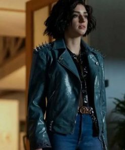 Morgan Taylor Campbell TV Series The Imperfects Black Studded Leather Jacket
