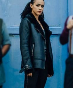 Gwendoline Army of Thieves Black Leather Jacket