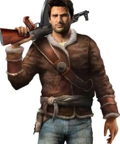 Game Uncharted 2 Nathan Drake Brown Jacket