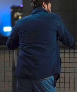 Ryan Eggold New Amsterdam Dr. Max Goodwin Blue Cotton Shearling Jacket