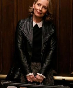 Amy Ryan Only Murders in the Building Black Leather Jacket