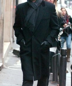 Aaron Paul Black Wool Trench Coat