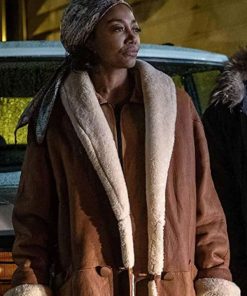 Raquel Thomas Power Book III Leather Shearling Coat