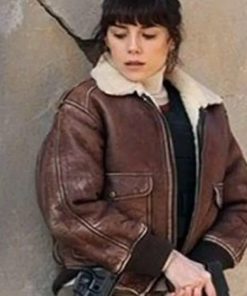 Nevra Elmas Persona Brown Shearling Jacket