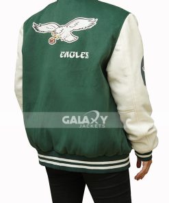 Princess Diana Philadelphia Eagles Green Wool Varsity Jacket