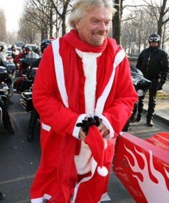 Entrepreneur Richard Charles Nicholas Branson Red Christmas Hooded Coat