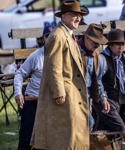 William Hale Killers of the Flower Moon Brown Suede Leather Trench Coat