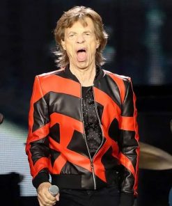 Rolling Stones Star Mick Jagger Red Jacket