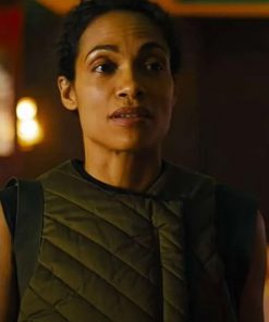 DMZ S01 Rosario Dawson Green Quilted Vest