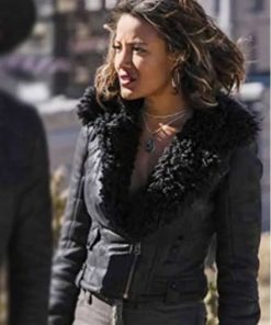 Heather Hemmens Roswell, New Mexico Season 3 Black Shearling Leather Jacket