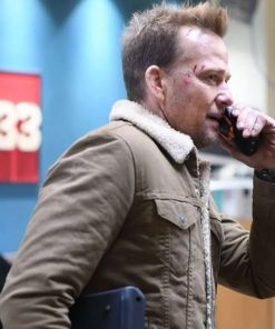 Jason Hill Assault on Station 33 Brown Shearling Jacket