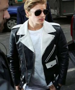 Justin Bieber Black Biker Jacket