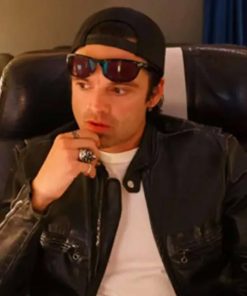 Tommy Lee TV Series Pam & Tommy Black Biker Leather Jacket