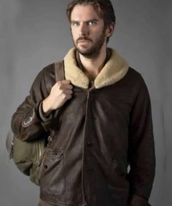 Solos Dan Stevens Brown Shearling Jacket