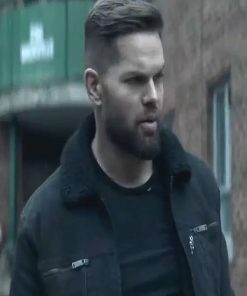 Wes Chatham The Expanse S05 Black Shearling Jacket