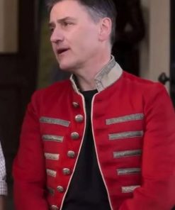 A Castle for Christmas Lee Ross Red Wool Jacket