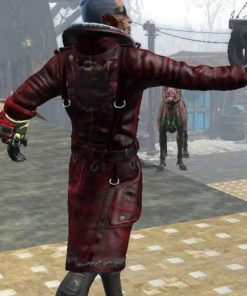 Video Game Fallout 4 Nuka Shearling Red Leather Coat