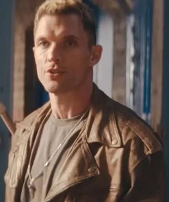 I Used to Be Famous Ed Skrein Brown Leather Jacket