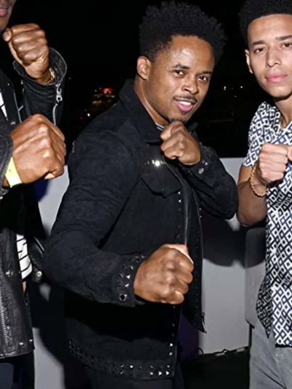 Walter Emanuel Jones Bodies Bodies Bodies Jacket Walter Emanuel Jones Movie Event Bodies Bodies Bodies Black Suede Leather Jacket