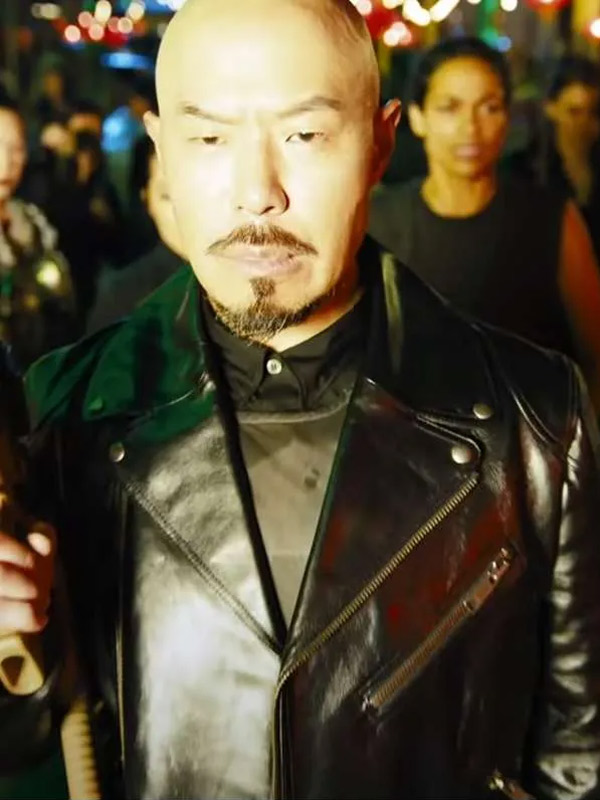 Wilson Lin DMZ Hoon Lee Black Leather Jacket DMZ Jordan Preston Carter Hooded Jacket