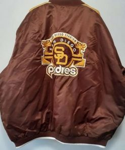 Baseball Team San Diego Padres Brown Satin Jacket