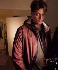 Barbarian Bill Skarsgård Leather Hooded Jacket