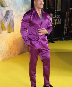Dwayne Johnson Black Adam 2022 Movie Event Purple Suit