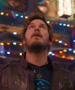 The Guardians of the Galaxy Holiday Special Star Lord Leather Jacket